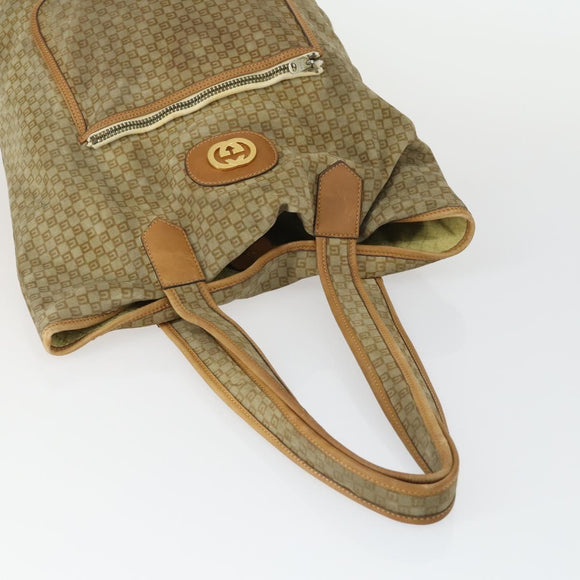 GUCCI GG Canvas Micro GG Supreme Bag Canvas PVC Suede 3 Set Beige Auth 162218
