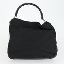 GUCCI Bamboo Shoulder Bag Leather Canvas Suede 3 Set Black Brown Auth 162219-17