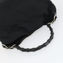 GUCCI Bamboo Shoulder Bag Leather Canvas Suede 3 Set Black Brown Auth 162219-19
