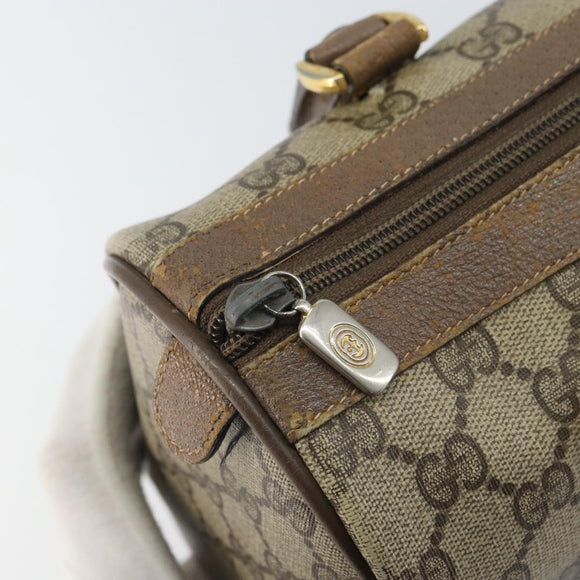GUCCI GG Supreme Web Sherry Line Hand Bag PVC Beige 116 02 006 Auth 162248
