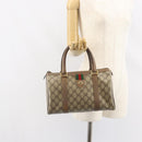 GUCCI GG Supreme Web Sherry Line Hand Bag PVC Beige 116 02 006 Auth 162248-24