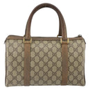 GUCCI GG Supreme Web Sherry Line Hand Bag PVC Beige 116 02 006 Auth 162248-3