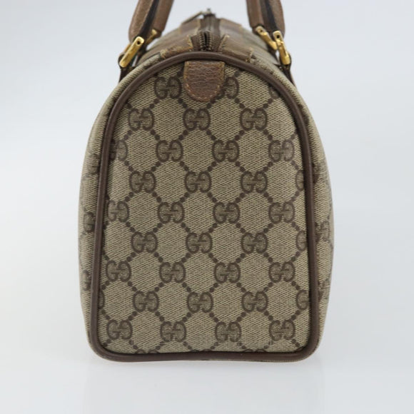 GUCCI GG Supreme Web Sherry Line Hand Bag PVC Beige 116 02 006 Auth 162248