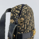 Christian Dior Trotter Canvas Shoulder Bag Navy Gold Auth 162249-15