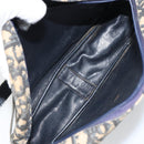 Christian Dior Trotter Canvas Shoulder Bag Navy Gold Auth 162249-17