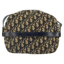 Christian Dior Trotter Canvas Shoulder Bag Navy Gold Auth 162249-3