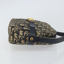 Christian Dior Trotter Canvas Shoulder Bag Navy Gold Auth 162249-4