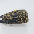 Christian Dior Trotter Canvas Shoulder Bag Navy Gold Auth 162249-5