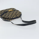 Christian Dior Trotter Canvas Shoulder Bag Navy Gold Auth 162249-7