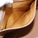 CELINE Macadam Canvas Handtas PVC Leer Bruin Goud Auth 162250-11