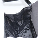 Salvatore Ferragamo Gancini Shoulder Bag Patent leather Black Gold Auth 162253-19