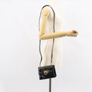 Salvatore Ferragamo Gancini Shoulder Bag Patent leather Black Gold Auth 162253-21