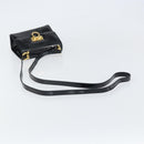 Salvatore Ferragamo Gancini Shoulder Bag Patent leather Black Gold Auth 162253-7