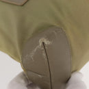 GUCCI Web Sherry Line Tote Bag Canvas Khaki Silver 019 0402 1705 Auth 162256-10