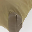 GUCCI Web Sherry Line Tote Bag Canvas Khaki Silver 019 0402 1705 Auth 162256-13
