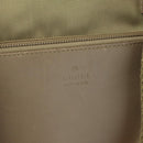 GUCCI Web Sherry Line Tote Bag Canvas Khaki Silver 019 0402 1705 Auth 162256-15