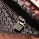 GUCCI Web Sherry Line Tote Bag Canvas Khaki Silver 019 0402 1705 Auth 162256-20