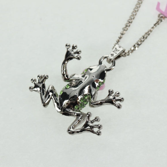 LOUIS VUITTON Collier LV Crazy Animals Necklace metal Silver MP3390 Auth 162264M