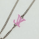 LOUIS VUITTON Collier LV Crazy Animals Necklace metal Silver MP3390 Auth 162264M-13