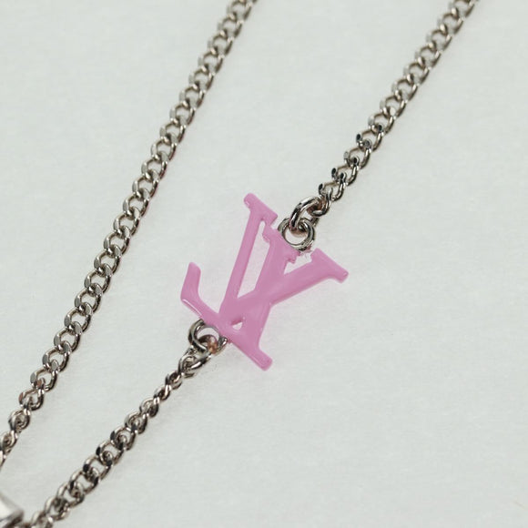 LOUIS VUITTON Collier LV Crazy Animals Necklace metal Silver MP3390 Auth 162264M