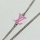 LOUIS VUITTON Collier LV Crazy Animals Necklace metal Silver MP3390 Auth 162264M-6