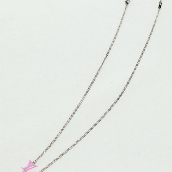 LOUIS VUITTON Collier LV Crazy Animals Necklace metal Silver MP3390 Auth 162264M