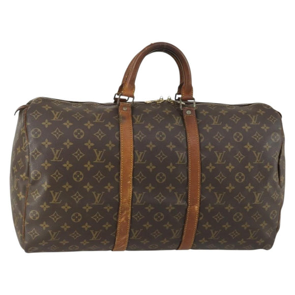 LOUIS VUITTON Monogram Keepall 50 Boston Bag M41426 LV Auth 162280