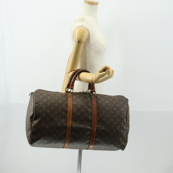 LOUIS VUITTON Monogram Keepall 50 Boston Bag M41426 LV Auth 162280