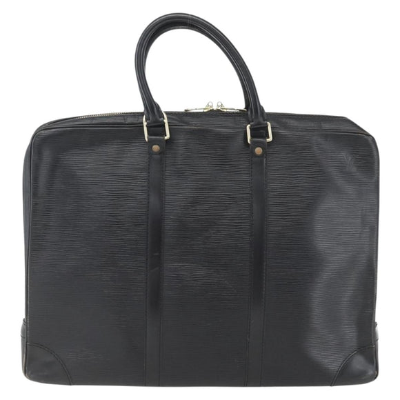 LOUIS VUITTON Epi Porte Documents Voyage Business Bag Black M40321 Auth 162287