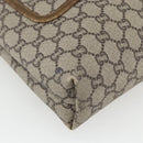 GUCCI GG Plus Supreme Web Sherry Line Tote Bag PVC Beige Gold Auth 162304-14
