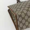 GUCCI GG Supreme Web Sherry Line Hand Bag PVC Beige Gold 010 378 Auth 162305-14