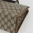 GUCCI GG Supreme Web Sherry Line Hand Bag PVC Beige Gold 010 378 Auth 162305-15