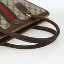 GUCCI GG Supreme Web Sherry Line Hand Bag PVC Beige Gold 010 378 Auth 162305-7