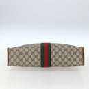 GUCCI GG Supreme Web Sherry Line Hand Bag PVC Beige Gold 010 378 Auth 162305-5