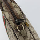 GUCCI GG Supreme Web Sherry Line Hand Bag PVC Beige 378 002 4466 Auth 162306-9
