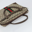 GUCCI GG Supreme Web Sherry Line Hand Bag PVC Beige 378 002 4466 Auth 162306-6
