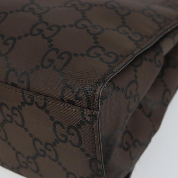 GUCCI Bamboo GG Canvas Tote Bag Brown 002 1016 Auth 162312