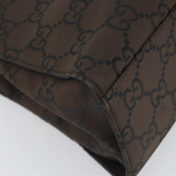 GUCCI Bamboo GG Canvas Tote Bag Brown 002 1016 Auth 162312