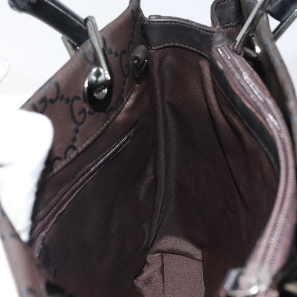 GUCCI Bamboo GG Canvas Tote Bag Brown 002 1016 Auth 162312