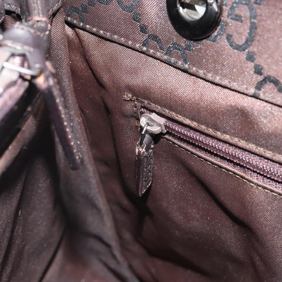 GUCCI Bamboo GG Canvas Tote Bag Brown 002 1016 Auth 162312