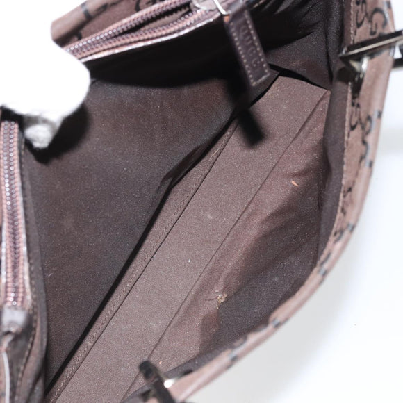 GUCCI Bamboo GG Canvas Tote Bag Brown 002 1016 Auth 162312