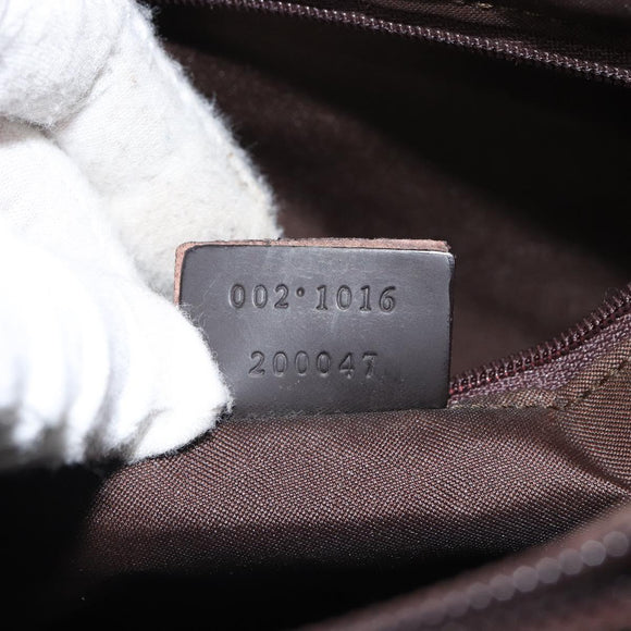 GUCCI Bamboo GG Canvas Tote Bag Brown 002 1016 Auth 162312