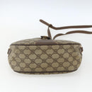GUCCI GG Supreme Web Sherry Line Shoulder Bag PVC Beige Gold Auth 162314-5