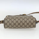 GUCCI GG Supreme Web Sherry Line Bag PVC Beige Red 119 02 087 Auth 162316-5