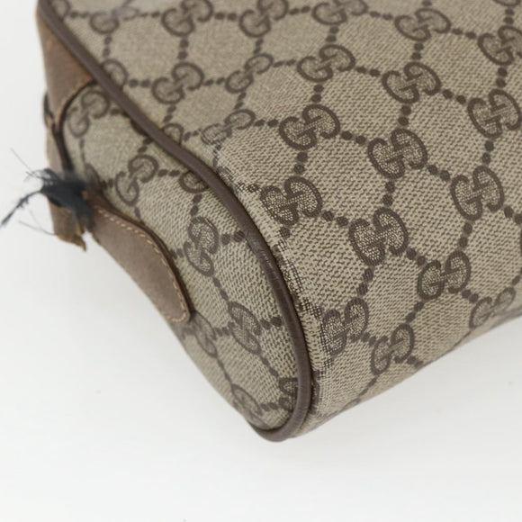 GUCCI GG Supreme Web Sherry Line Bag PVC Beige Red 119 02 087 Auth 162316