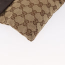 GUCCI GG Canvas Waist bag Beige Silver 28566 Auth 162317-9