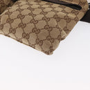 GUCCI GG Canvas Waist bag Beige Silver 28566 Auth 162317-14