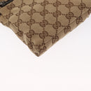GUCCI GG Canvas Waist bag Beige Silver 28566 Auth 162317-15