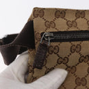 GUCCI GG Canvas Waist bag Beige Silver 28566 Auth 162317-10