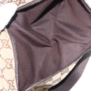 GUCCI GG Canvas Waist bag Beige Silver 28566 Auth 162317-23